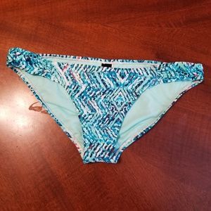 Sequin ruched bikini bottom sz Large